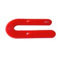 Glazelock 1/8", 3"L x 1-1/2"W1/2" Slot, Interlocking U-shaped Horsehoe Plastic Shims Red  100pc/bag Econo02